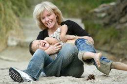 Grandmother and grandchild portrait
