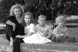 Black and white family portraits